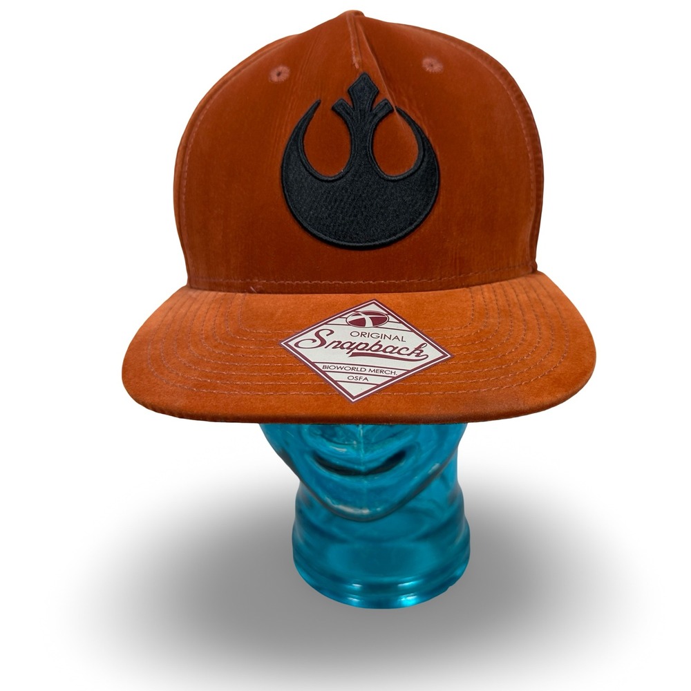 Star Wars Republic Snapback Hat Orange Rebel‎ Alliance Faux Suede
